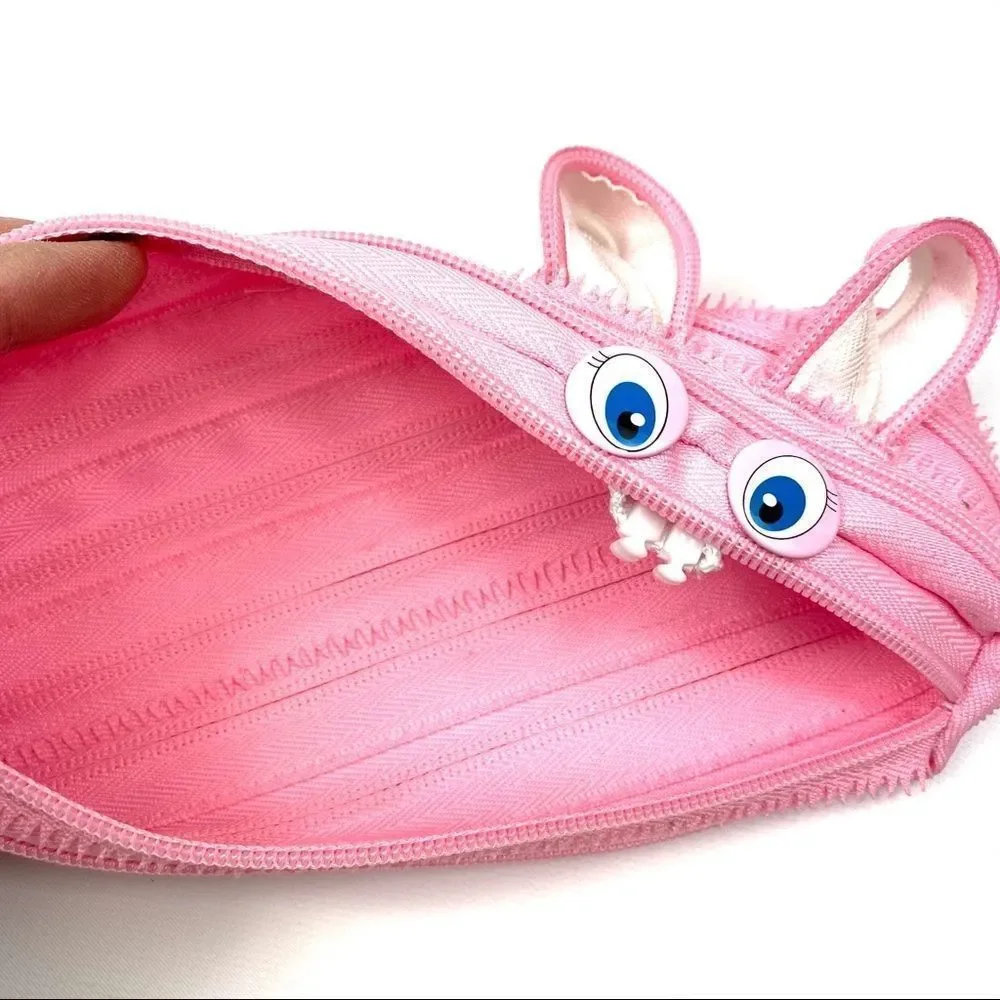 Zipit pink bunny zipper cosmetics case